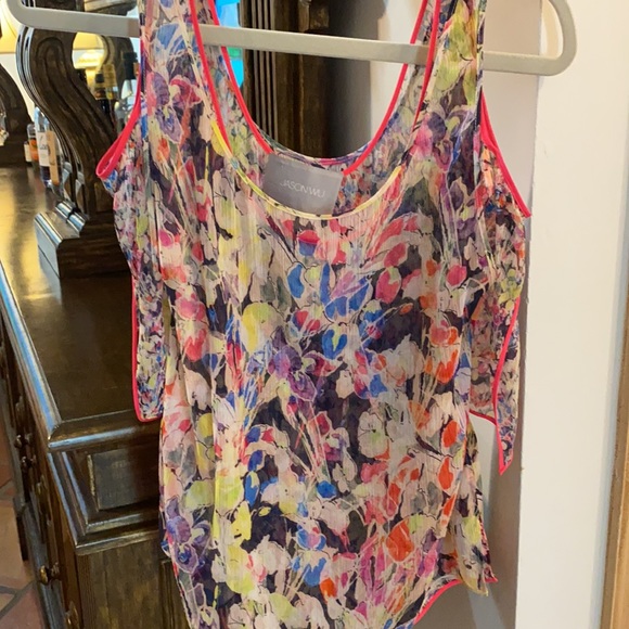 Jason Wu Cold shoulder lightweight layered top - Picture 5 of 6